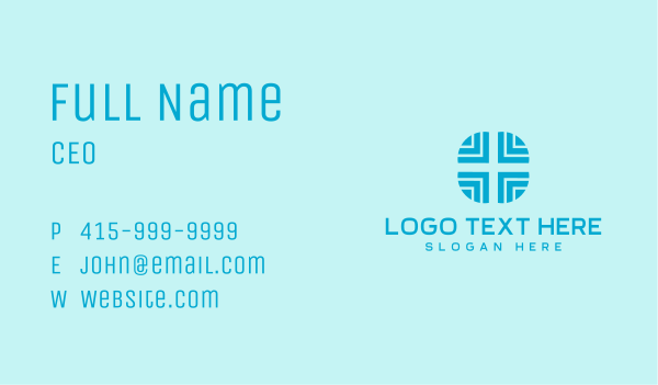 Blue Medical Cross Business Card Design Image Preview
