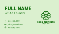 Green Shamrock Outline Business Card Image Preview