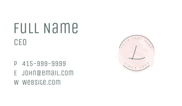 Elegant Feminine Wordmark  Business Card Design Image Preview