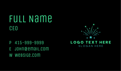 Star Fireworks Display Business Card Image Preview