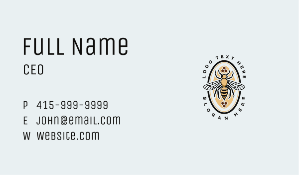 Honeycomb Bee Apiary Business Card Design Image Preview