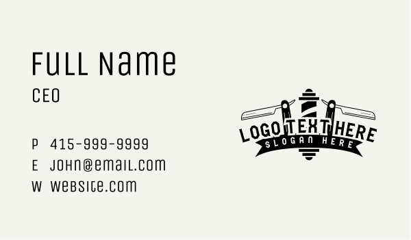 Barber Razor Haircut Business Card Design Image Preview