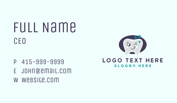 Dental Heart Tooth Business Card Design Image Preview