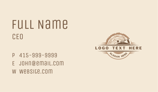 Log Wood Planer Carpentry Business Card Design Image Preview