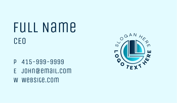 Blue Letter L Business Business Card Design Image Preview