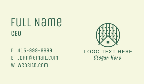 Green Tree House  Business Card Design Image Preview