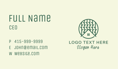 Green Tree House  Business Card Image Preview