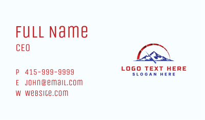 Outdoor Mountain Gauge  Business Card Image Preview