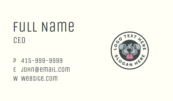 Canine Pet Dog Business Card Design Image Preview