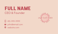 Pink Watercolor Circle Business Card Image Preview