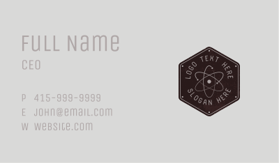 Retro Atomic Badge Business Card