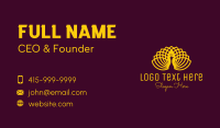 Golden Peacock Lotus Business Card Image Preview