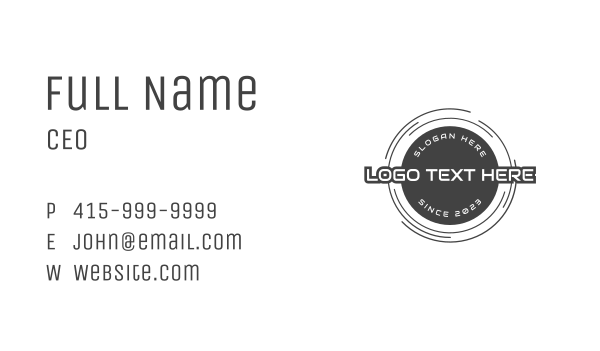 Modern Apparel Brand Business Card Design Image Preview