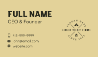 Camping Tent Fire Business Card Design