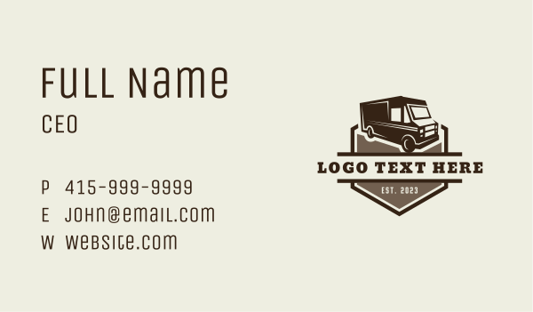 Truck Dispatch Delivery Business Card Design Image Preview