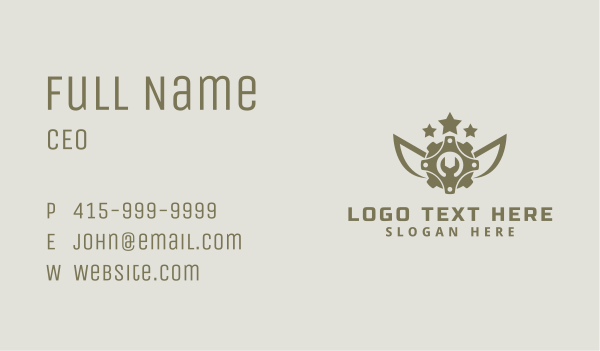 Wrench Mechanic Wings Business Card Design Image Preview