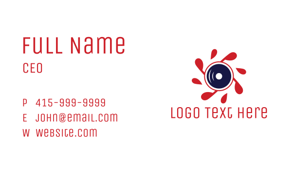 Red Propeller Lens Business Card Design Image Preview