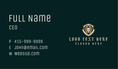 Fierce Lion Badge Business Card Image Preview