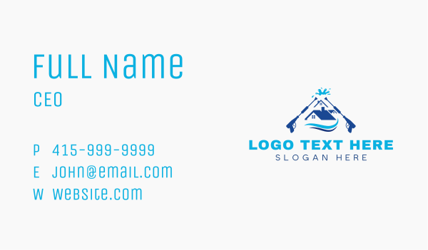 Pressure Roof Washing Business Card Design Image Preview