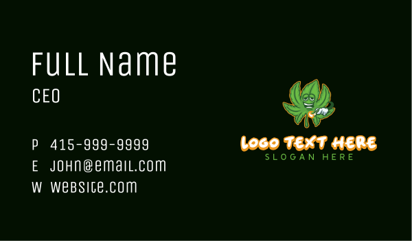 Cannabis Marijuana Smoker Business Card Design Image Preview