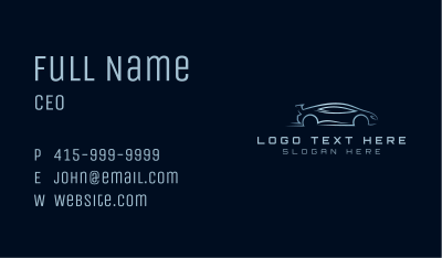 Silver Sports Car Vehicle Business Card Image Preview