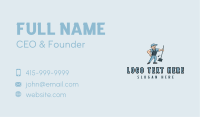 Broomstick Janitor Cleaner Business Card Image Preview