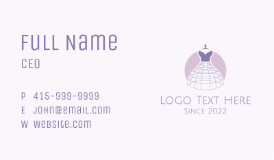 Tailor Gown Fashion  Business Card Image Preview