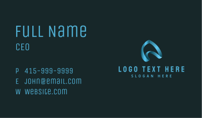 Tech Agency Letter A  Business Card Image Preview