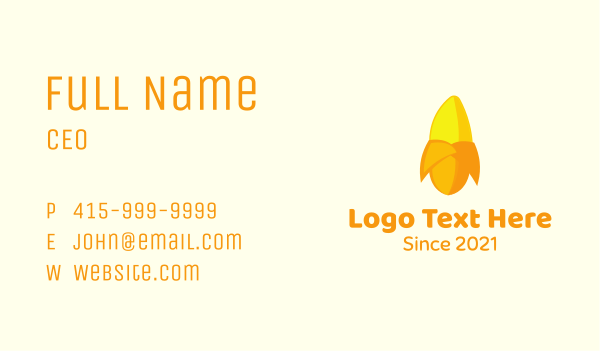 Peeled Mango Fruit Business Card Design Image Preview