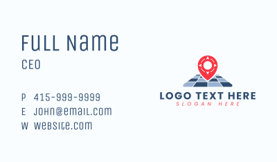 Location Pin Map Business Card Image Preview