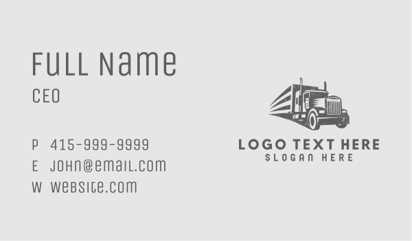 Freight Shipment Trucking Business Card Design Image Preview