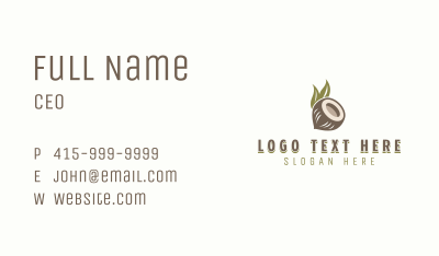 Organic Coconut Oil Business Card Image Preview