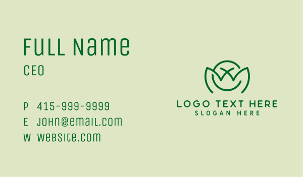 Green Letter C Farm  Business Card Design Image Preview