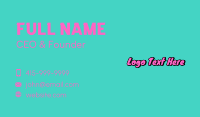 90s Pop Art Wordmark  Business Card Image Preview