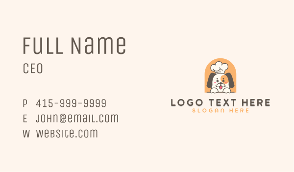 Cute Dog Chef Business Card Design Image Preview