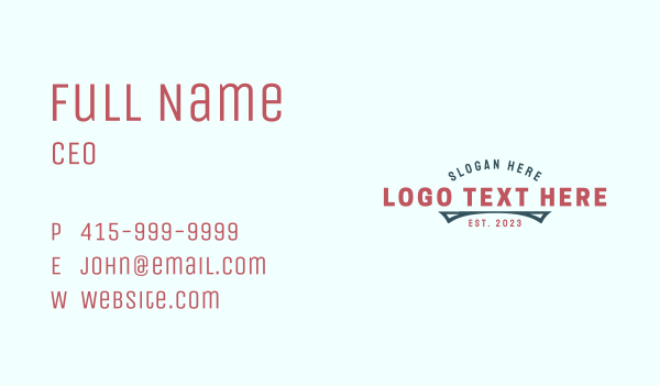 Classic Shop Wordmark Business Card Design Image Preview