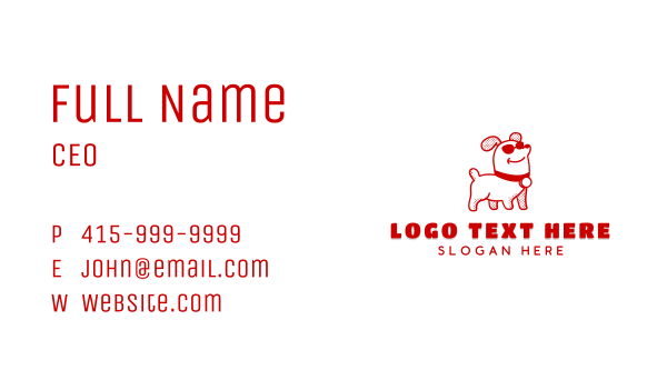 Cool Pet Dog Business Card Design