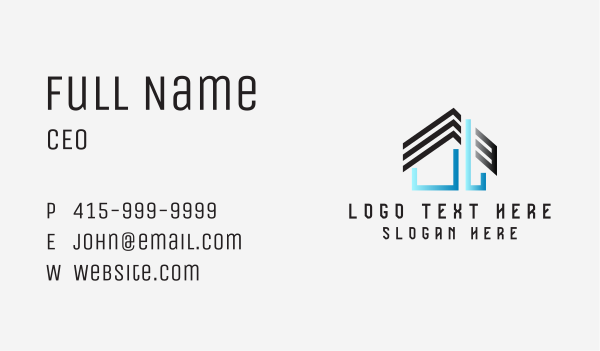 Minimalist Modern House Business Card Design Image Preview
