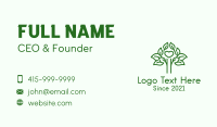 Green Tree Heart Business Card Image Preview