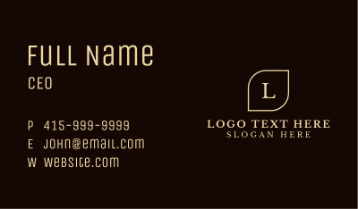 Minimalist Generic Letter Business Card Image Preview