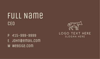 Minimalist Cow Livestock  Business Card Image Preview