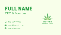 Organic Cannabis Leaf Business Card Image Preview