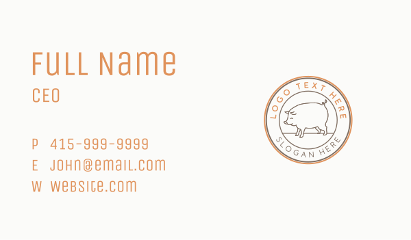 Pig Animal Livestock Business Card Design Image Preview