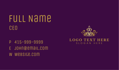Luxury Crown Monarchy Business Card Image Preview