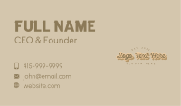 Retro Diner Wordmark Business Card Image Preview