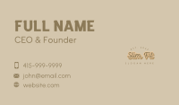 Retro Diner Wordmark Business Card Image Preview