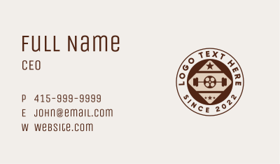 Fitness Crossfit Badge Business Card