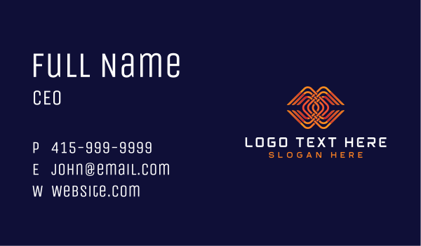 Digital Weave Letter C Business Card Design Image Preview