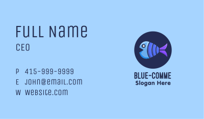 Blue Purple Fish Business Card Image Preview