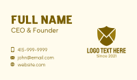 Mail Envelope Shield Business Card Image Preview